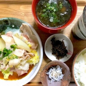 水を使わない白菜と豚バラの蒸し煮♪